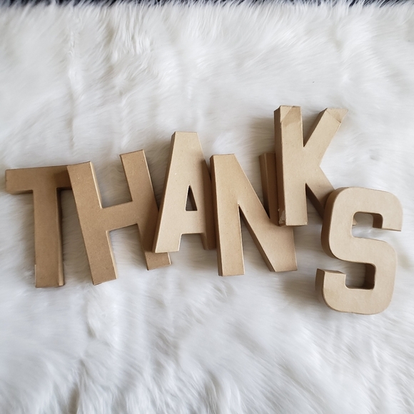 Cardboard Lettering Thank You for Crafts - Picture 1 of 10